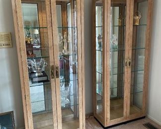 DREXEL CURIO DISPLAY CABINETS