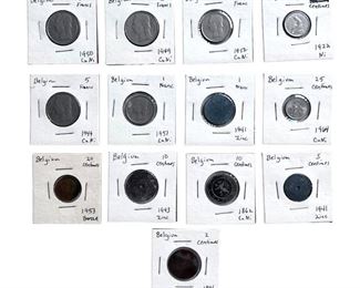 Collection of Valuable Coins from Belgium