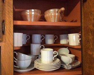 White cups and saucers