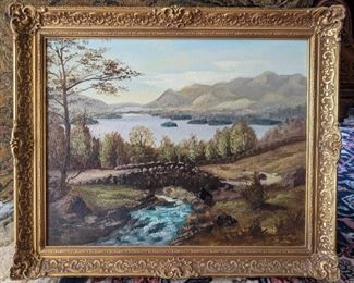 Lakeside Landscape Oil Painting