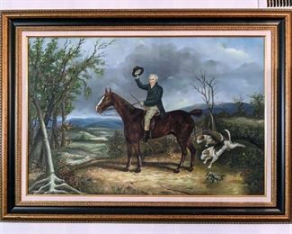 Man On Horse Original Oil Painting