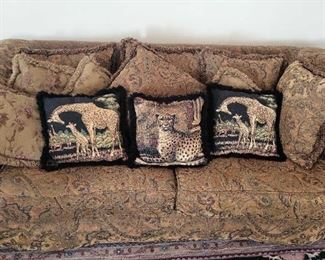Paisly Print Sofa W12 Pillows