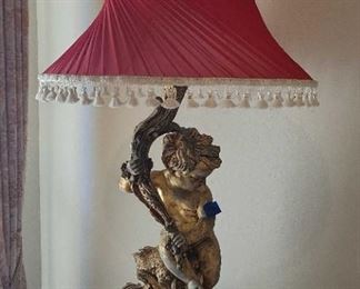 Ornate Vintage Angel Lamp More