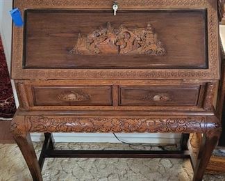 Ornate Secretary Desk