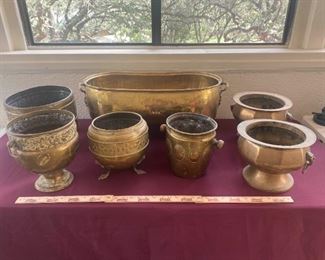 Various Size Brass Planters