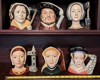 Large Royal Doulton English Royalty Face Mugs