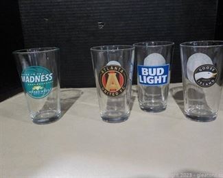 2 Sets of Restaurant Glasses Featuring Atlanta United FC or Wicked Weed Brewing