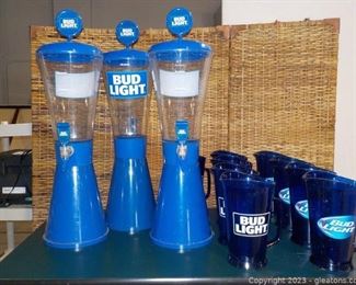 Budlight Light Beverage Dispenser and Pitcher Lot