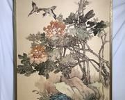 wframed chinese painting on silk2221 t