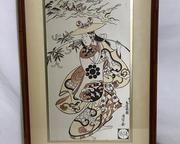 wframed chinese silk painting2231 t
