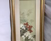 wframed print asian themed floral motif2281 t