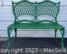 wgreen wrought iron sturdy gardenoutdoor bench2421 t