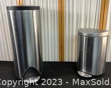 w2 simple human stainless steel step open garbage cans2731 t