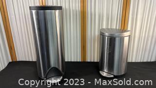 w2 simple human stainless steel step open garbage cans2731 t