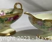 wvintage hand painted limoges cream and sugar set2441 t