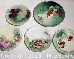 wvintage hand painted plates haviland and limoges2451 t