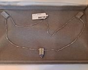 w14k white gold trillion necklace and pendant1771 t