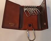 wmens bosca vintage leather key case brown1911 itay1811 t