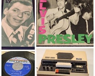 various vintage music collectibles