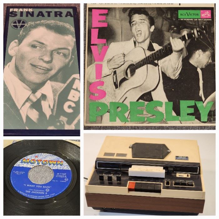 various vintage music collectibles