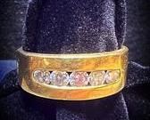 wgold and diamond mens band ring21 t