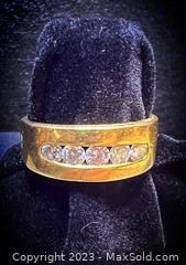 wgold and diamond mens band ring21 t