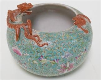 1024	ASIAN BOWL W/DRAGON AT TOP, APPROXIMATELY 4 1/2 IN HIGH
