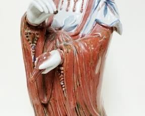 1037	LARGE ASIAN POTTERY STATUE OF WOMAN, APPROXIMATELY 30 IN HIGH
