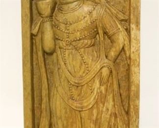1039	LARGE CARVED STONE OF ASIAN WOMAN, APPROXIMATELY 1 IN X 6 IN X 16 1/4 IN HIGH
