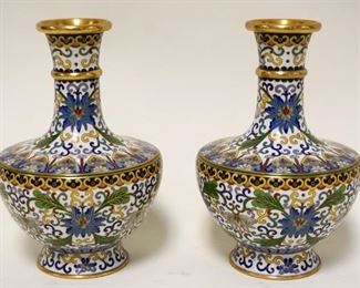 1040	PAIR OF CLOISONNE VASES, APPROXIMATELY 6 1/2 IN HIGH
