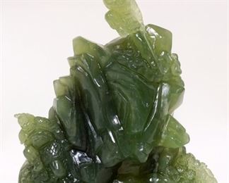 1041	LARGE CARVED JADE SCULPTURE, APPROXIMATELY 8 IN HIGH
