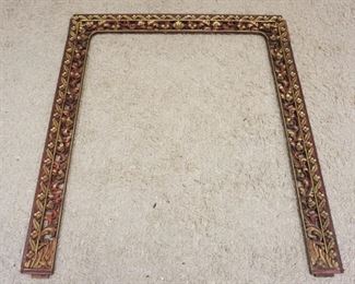 1064	ASIAN PIECED & ORNATE CARVED 3 PART FRAME W/GILT ACCENTS, APPROXIMATELY 65 IN X 52 IN H
