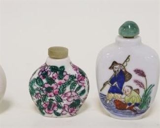 1088	GROUP OF 4 SNUFF BOTTLES, LARGEST APPROXIMATELY 3 1/4 IN
