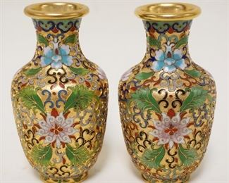 1121	PAIR OF CLOISONNE VASES, APPROXIMATELY 5 1/2 IN HIGH
