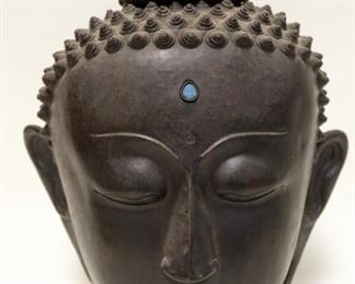 1153	LARGE BRASS ASIAN METAL HEAD, APPROXIMATELY 17 1/2 IN HIGH
