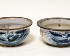1165	GROUP OF 4 ASIAN BLUE & WHITE BOWLS, EACH APPROXIMATELY 5 1/4 IN X 2 1/2 IN HIGH
