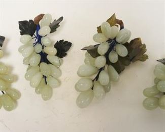 1170	LOT OF 4 JADE GRAPE CLUSTERS, APPROXIMATELY 9 IN LONG
