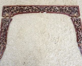1187	ASIAN CARVED 3 PART FRAME W/GILT ACCENTS, APPROXIMATELY 40 IN X 28 IN HIGH

