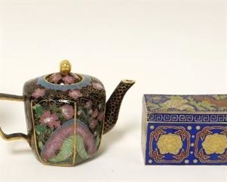 1206	GROUP OF 4 ASSORTED CLOISONNE ITEMS, TALLEST APPROXIMATELY 5 IN HIGH
