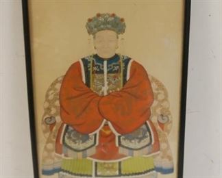1225	COLORED PRINT OF ASIAN EMPORER, APPROXIMATELY 15 IN X 31 IN OVERALL
