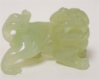 1234	JADE CARVED FOO DOG, APPROXIMATELY 2 1/2 IN HIGH
