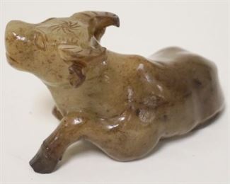 1236	JADE CARVED OX, APPROXIMATELY 2 1/4 IN HIGH
