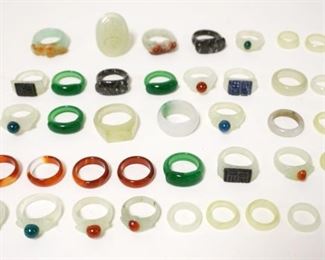 1246	39 PIECE JADE RING ASSORTMENT

