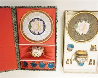 1262	2 MINIAUTRE CLOISONNE TEASETS IN BOXES

