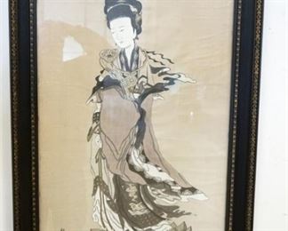 1283	ASIAN PAINTING ON CLOTH, 24 1/4 IN X 38 1/4 IN OVERALL
