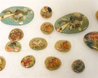 1304	LOT OF ASSORTED HAND PAINTED STONES
