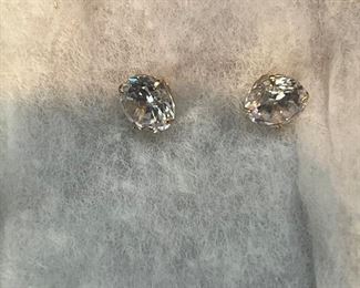 14k gold cubic zirconia earrings 