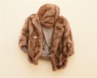Lot #47 - Fur Coat, Fur Hat