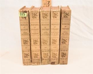 Lot #113 - Antique Makers of History Books 