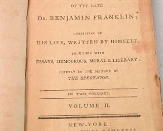 Lot #117 - Works of Dr. Benjamin Franklin 2nd Edition 